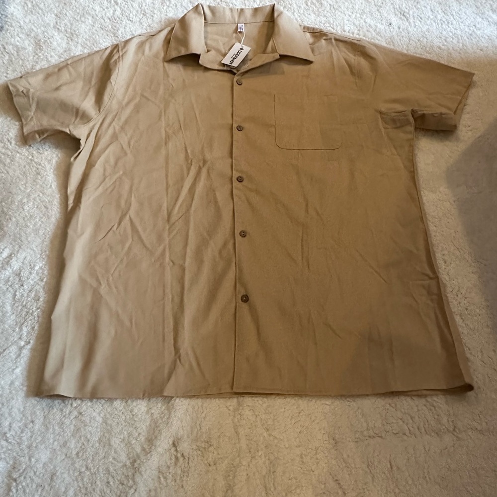 Coofandy linen casual button down with chest pocket size XL NWT
